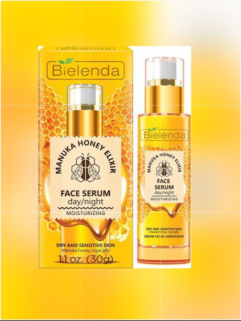 Bielenda Manuka Honey Nutri Elixir Nourishing Face Serum - 1.1 oz bottle - NEW